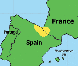 Highlighted area is the Basque Region